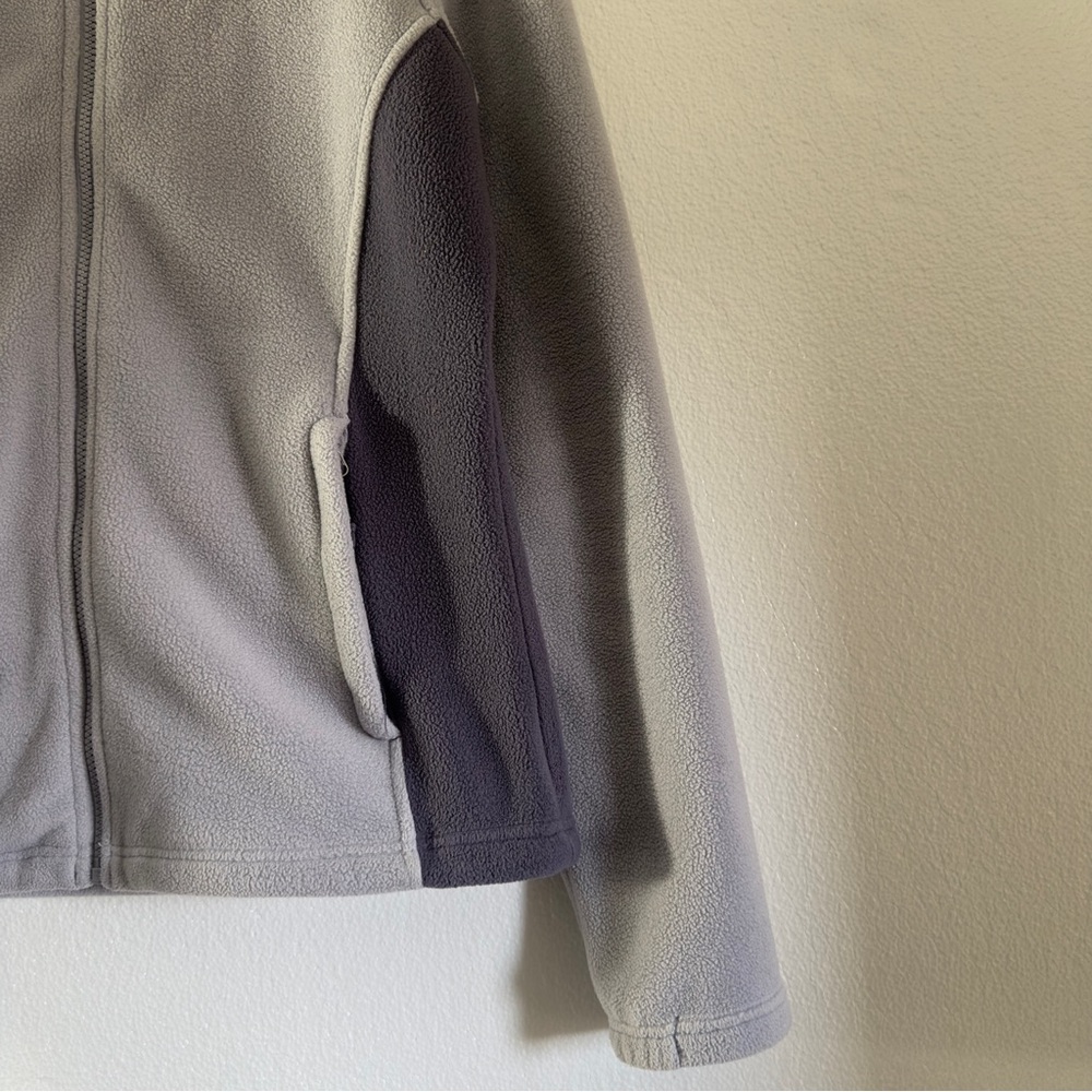 The North Face Full Zip Fleece Jacket Lilac Purple Colorblock Women Size Medium - Picture 4 of 11